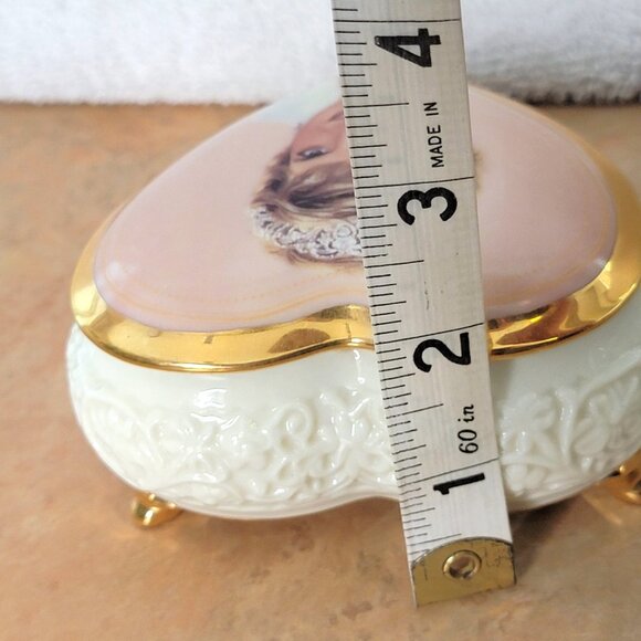 Princess Diana Music Box Candle In The Wind Trinket Porcelain Ardleigh Elliott - Picture 15 of 15